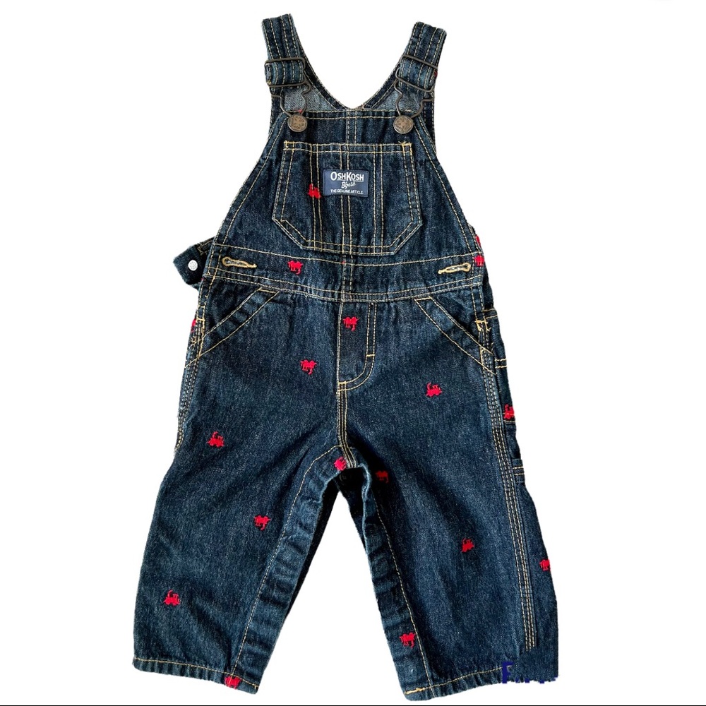 Oshkosh overalls Unisex Sz 9 Months Cotton - Picture 1 of 4